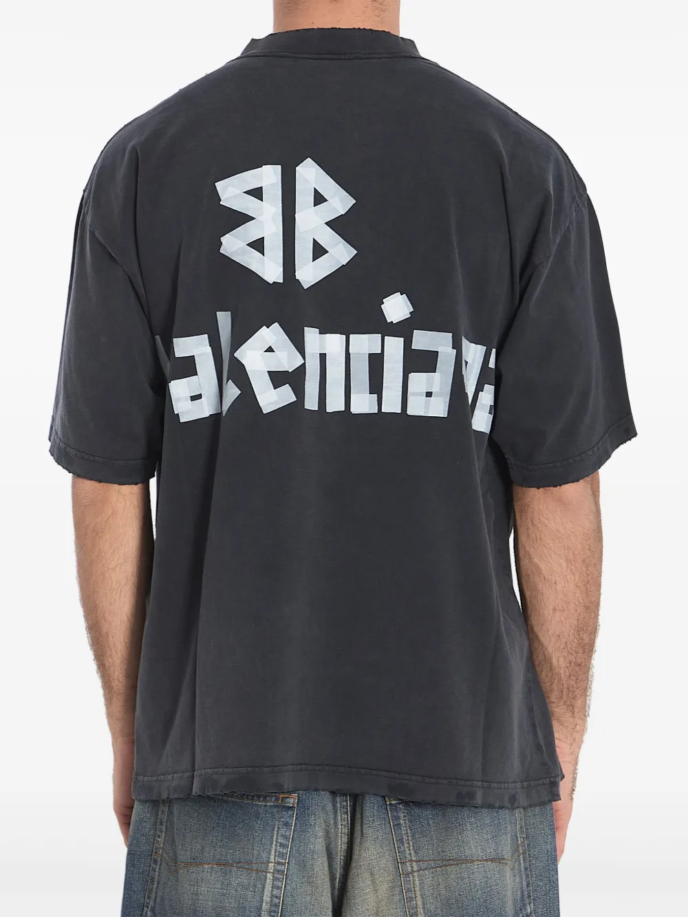 Balenciaga Tape Type T-shirt Zwart