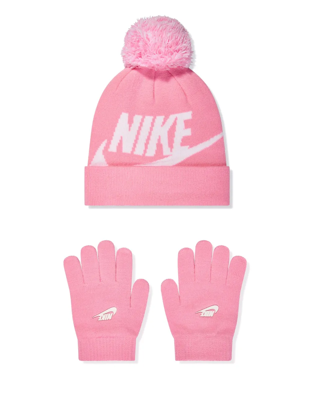 Nike Kids Handschoenen met logoprint Roze