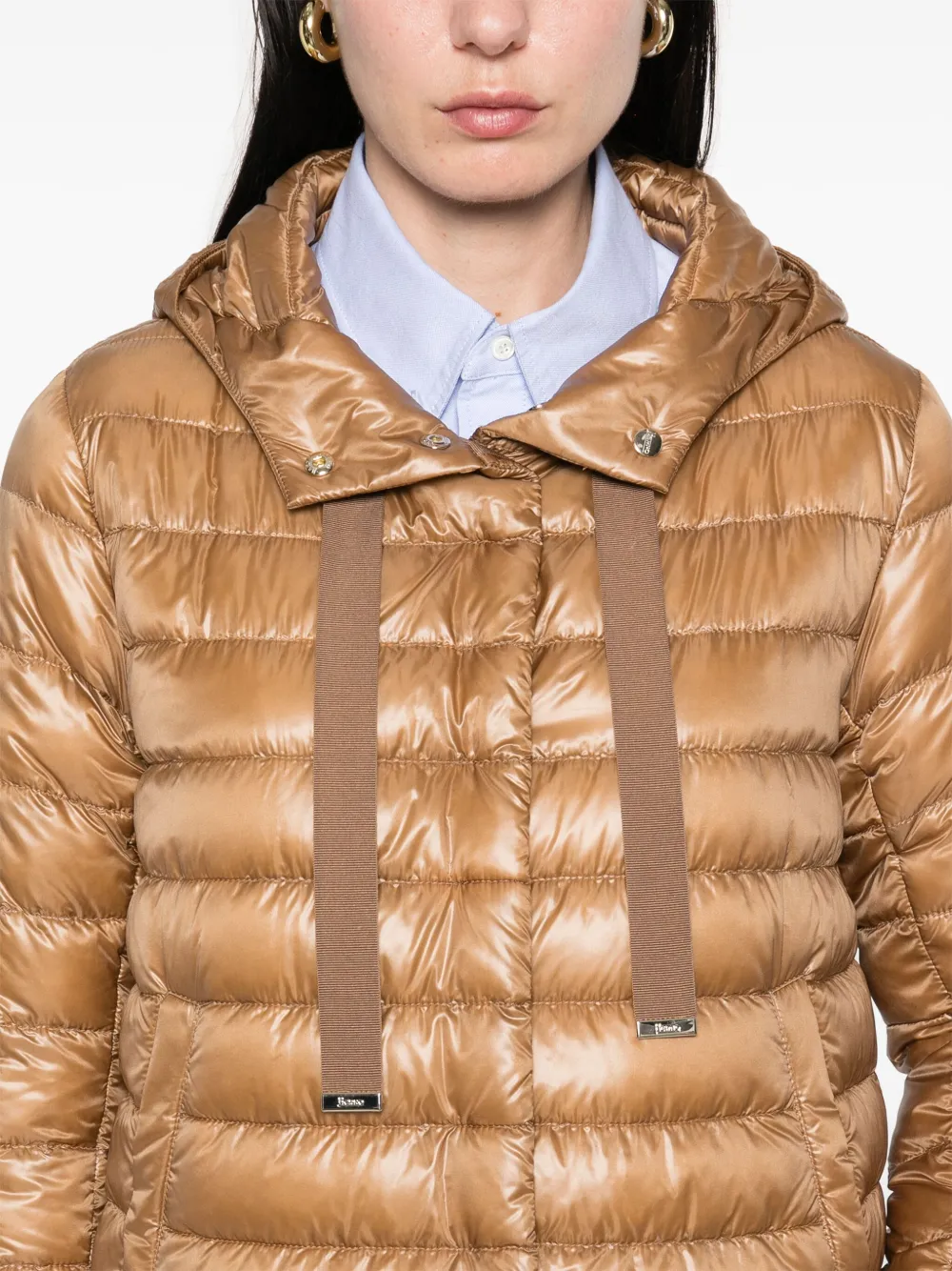 Herno Donsjack met capuchon Bruin
