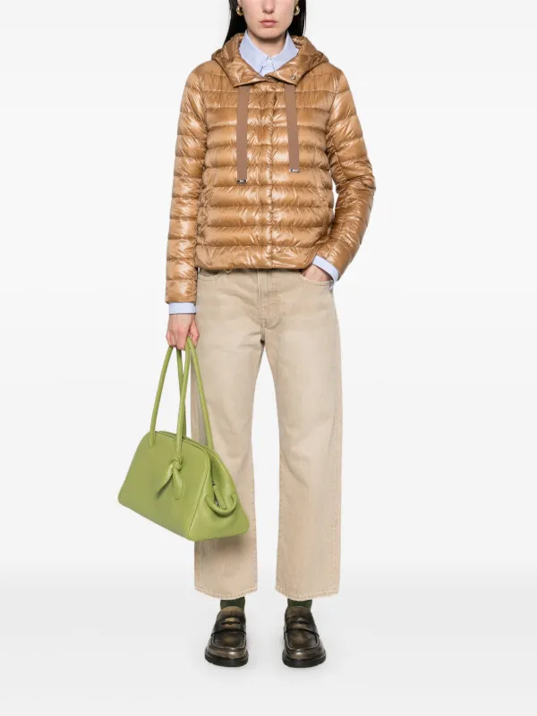 Herno フーデッド パデッドジャケット | ブラウン | FARFETCH JP