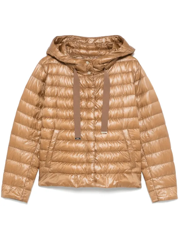 Herno resort フード付きダウンジャケット ブラウン Herno フーデッド パデッドジャケット | ブラウン | FARFETCH JP
