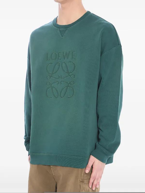 LOEWE オリーブグリーン スウェット LOEWE Cotton Sweatshirt | Green | FARFETCH