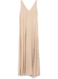 kaos satin midi dress - Brown