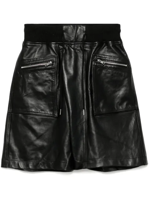 R13 crossover leather shorts