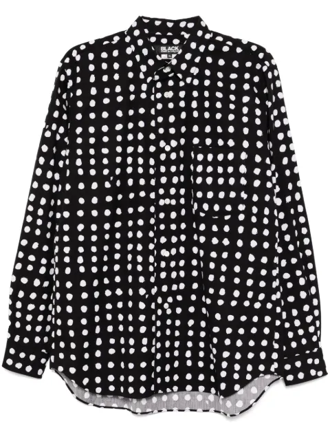 Black Comme Des Garçons 필리프 파고프스키 폴카 도트 셔츠