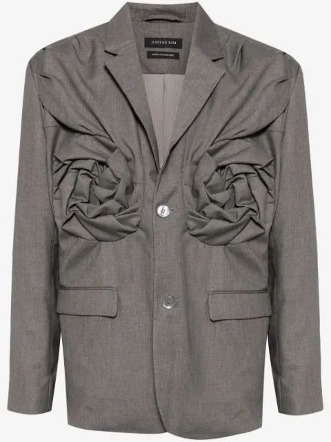 JUNTAE KIM blazer de vestir con rosas