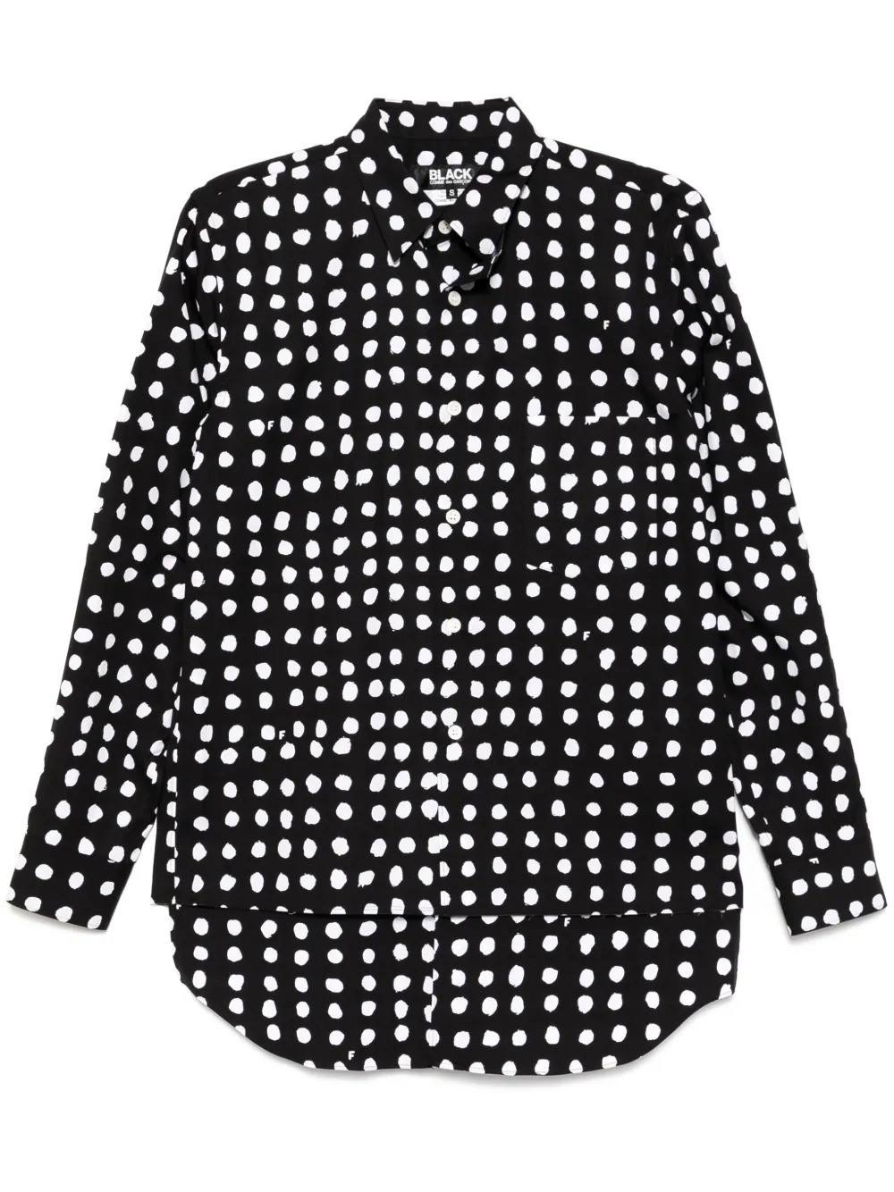 Comme Des Garçons Blouse met stippen Zwart