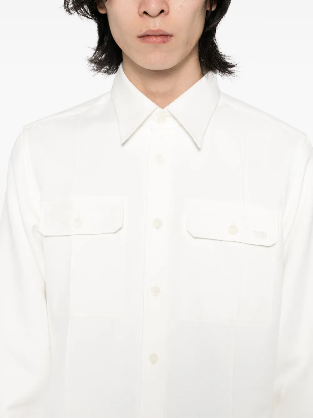 Shop Wales Bonner Coda Shirt In White