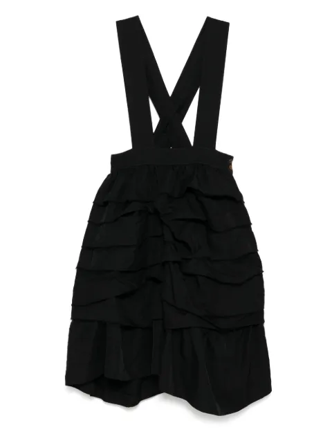 Black Comme Des Garçons vestido estilo jumper con bordes sin rematar