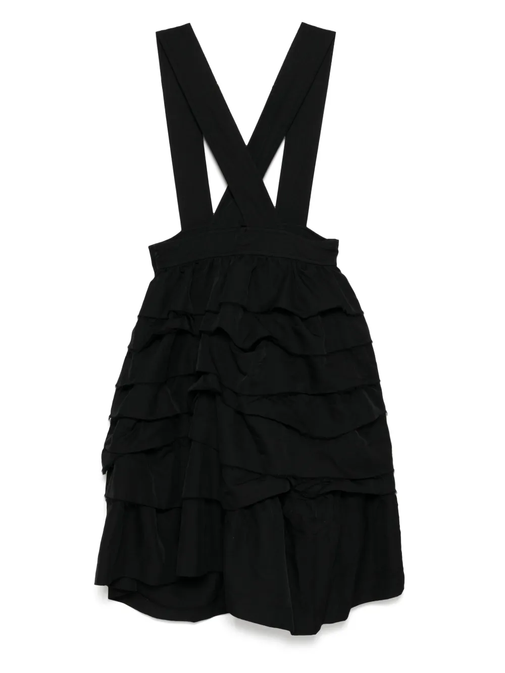 Black Comme Des Garçons Jurk met gerafelde rand - Zwart