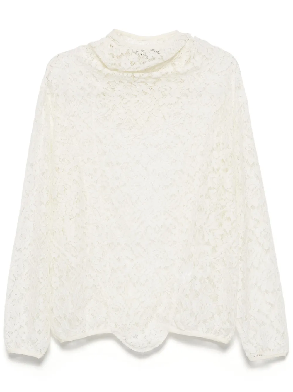 draped lace jumper