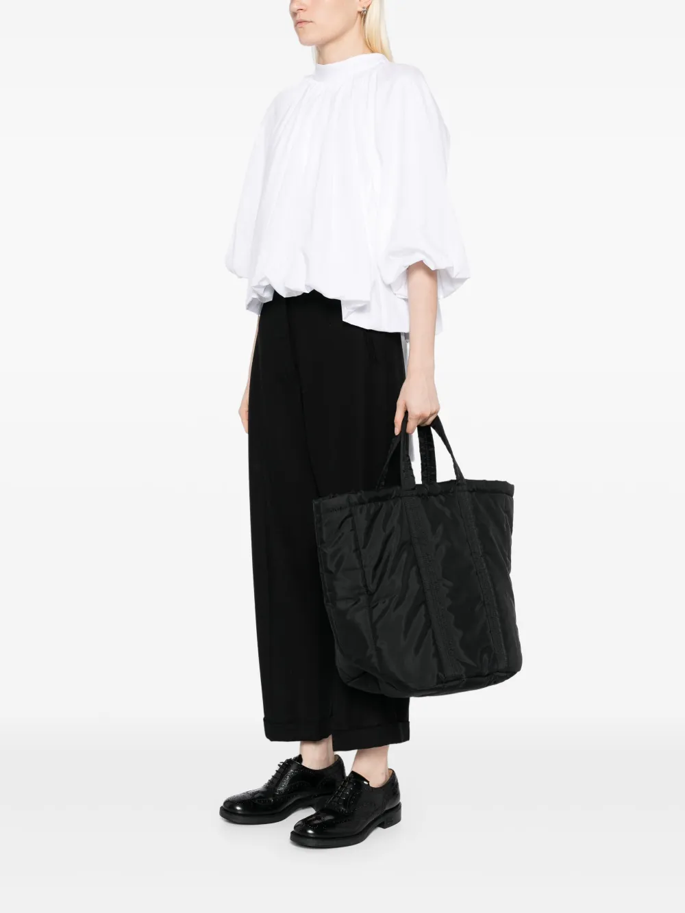 Black Comme Des Garçons small circular tote bag - Zwart