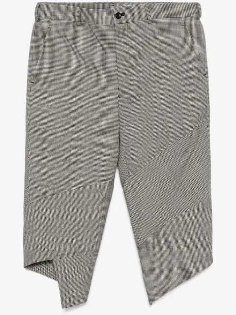 Black Comme Des Garçons pantalones con motivo 3/4
