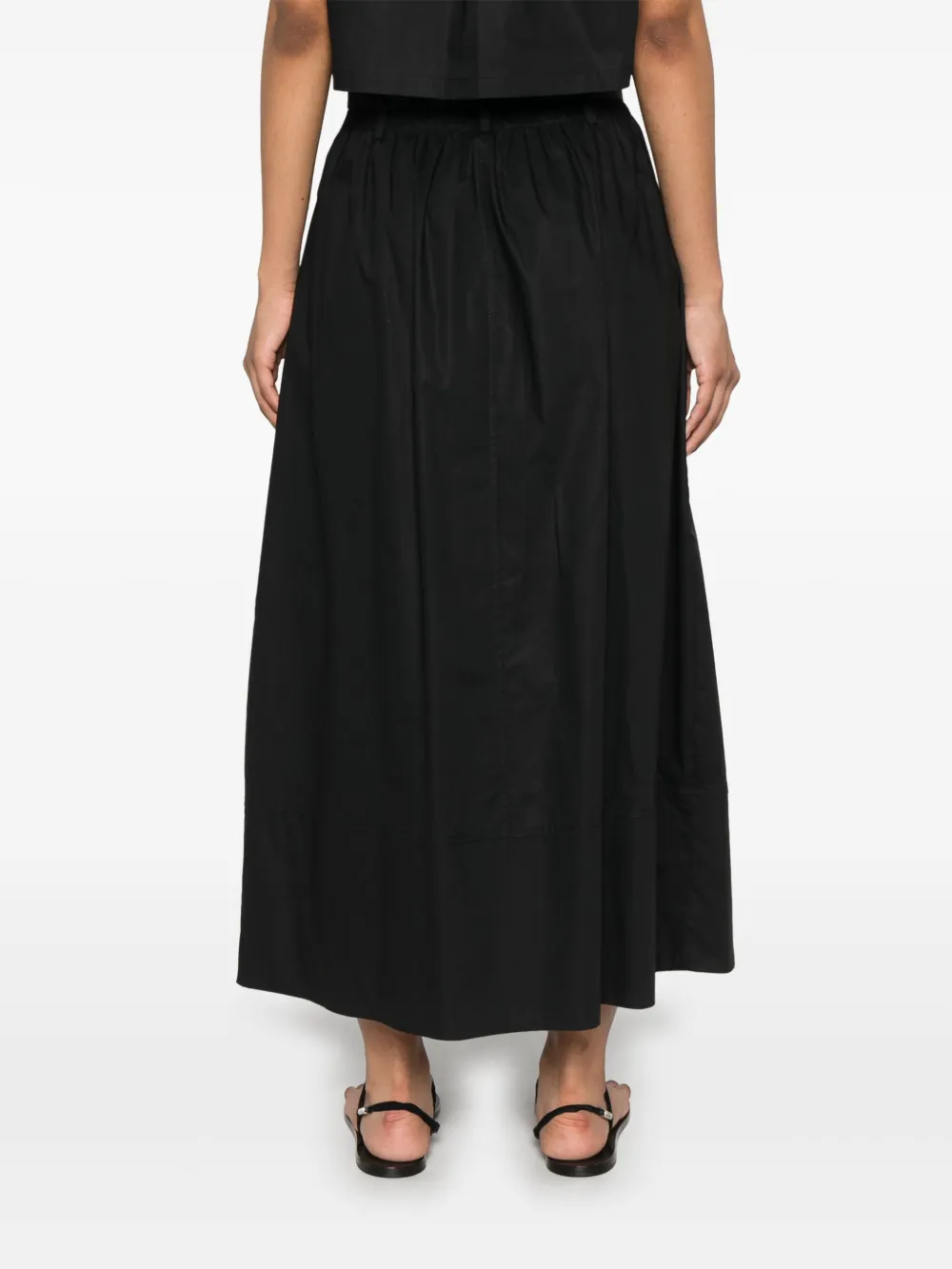 kaos Popeline maxi-rok Zwart
