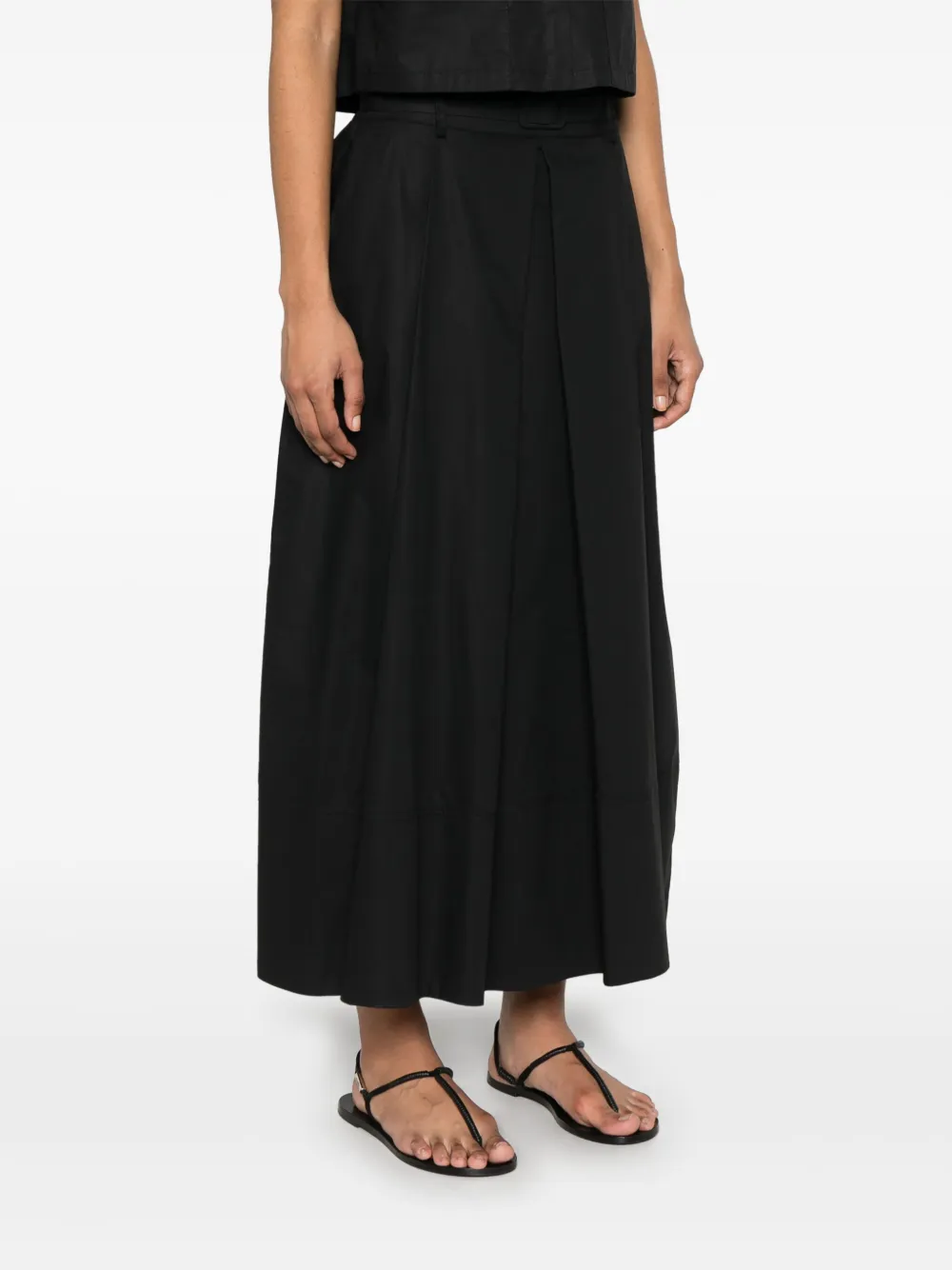 kaos Popeline maxi-rok Zwart