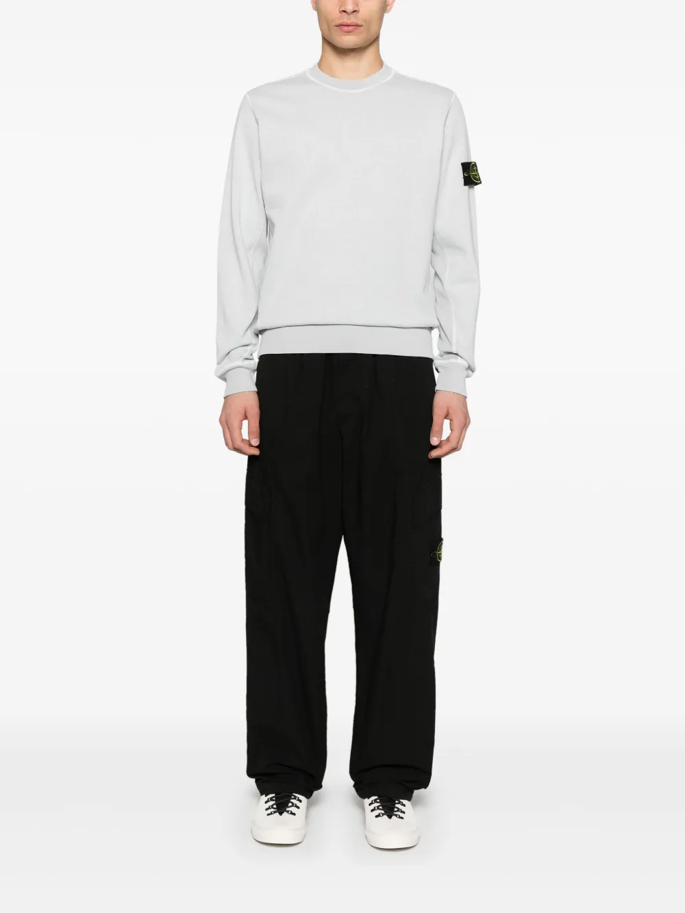 Stone Island Sweater met Compass-logopatch - Grijs