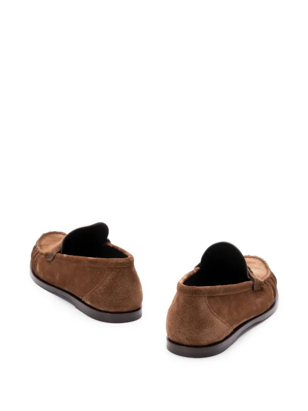 ローファー・オックスフォード Saint Laurent LAURENT SUEDE LOAFERS Saint Laurent Suede YSL Penny Loafers - Bergdorf Goodman