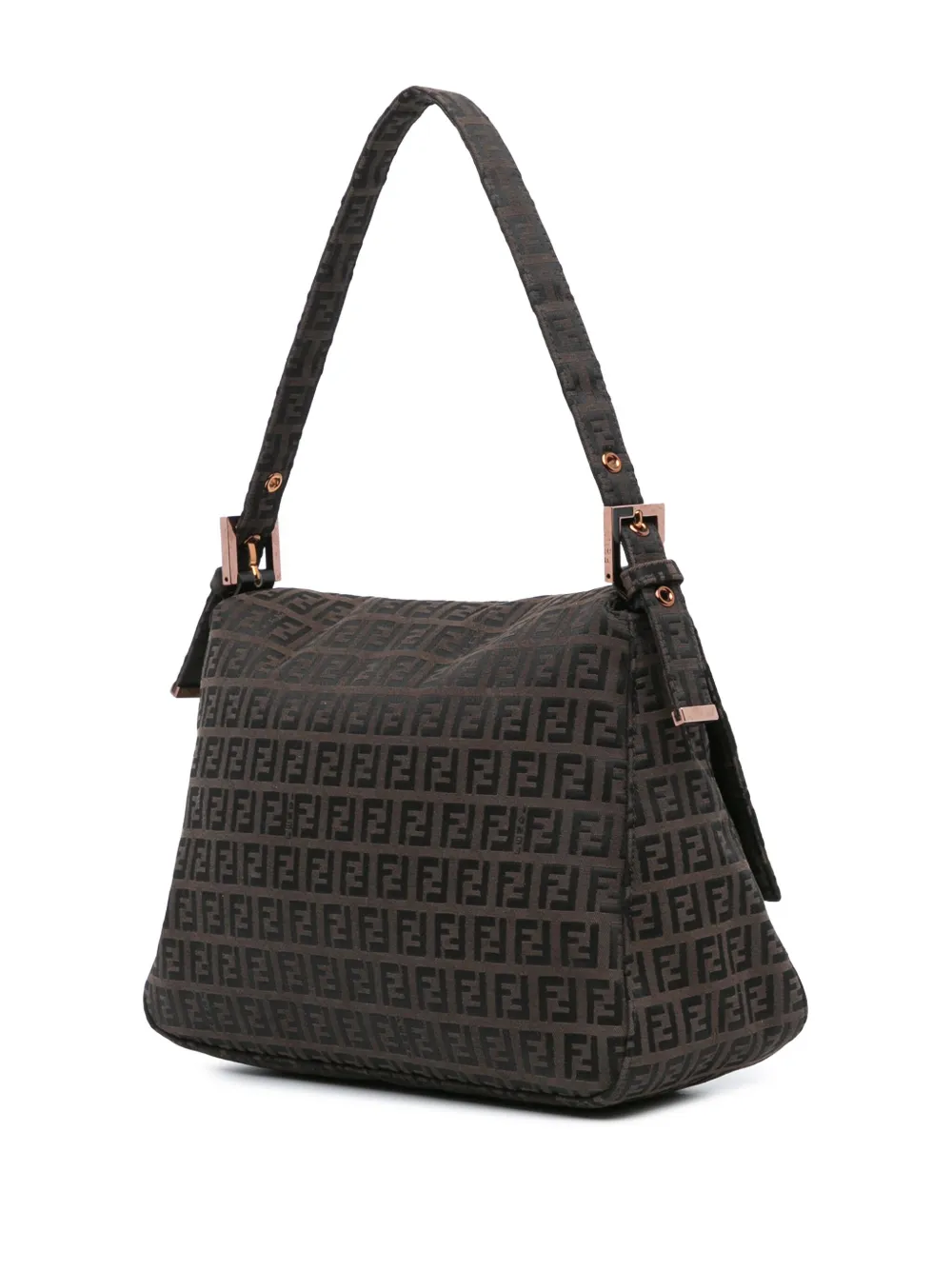 Fendi Pre-Owned 2000-2010 Zucchino Canvas Mamma Forever schoudertas - Bruin