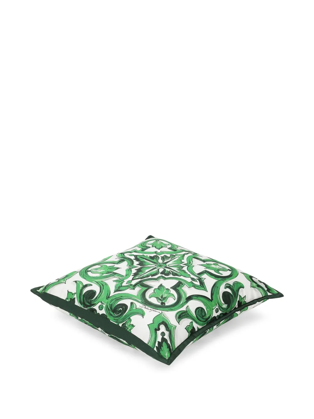 Dolce & Gabbana Majolica Print Cushion In Grün
