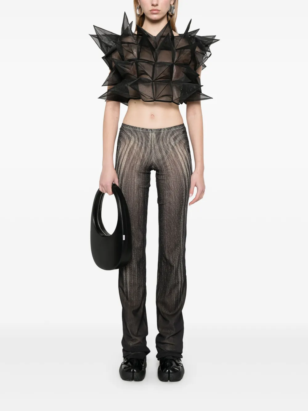 Junya Watanabe Top met 3D-effect - Zilver