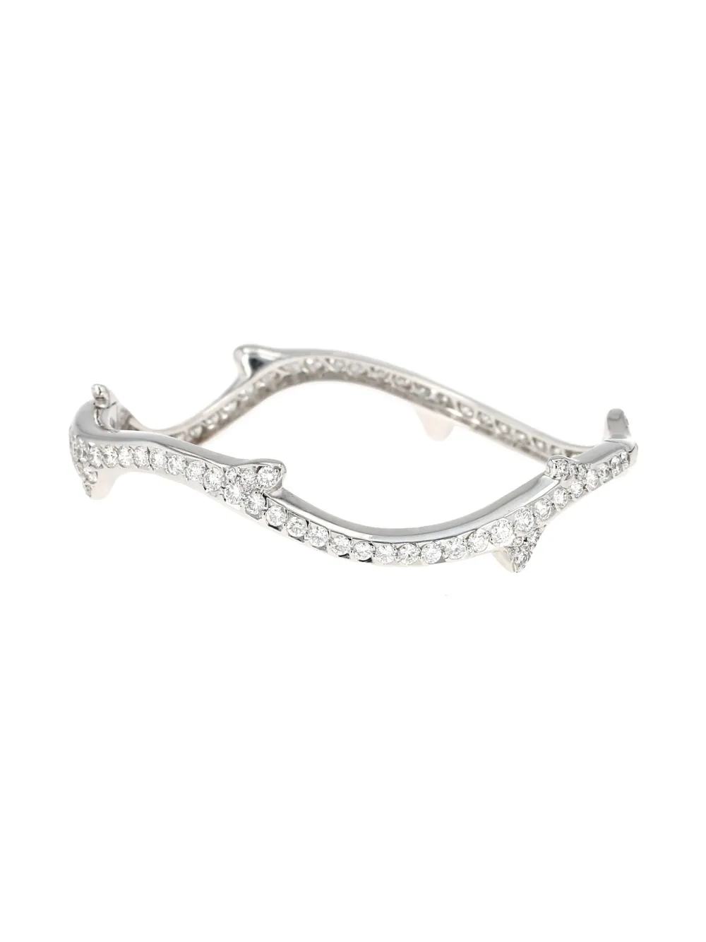 Pre-owned Dior White Gold Bois De Rose Diamond Bracelet In Silver