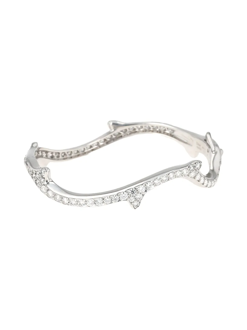 Christian Dior Pre-Owned Bois de Rose witgouden armband met diamant - Zilver