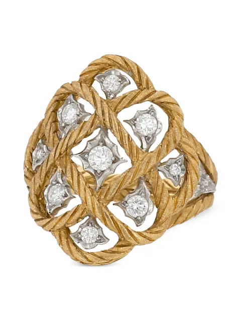 Buccellati pre-owned yellow gold Etoilée diamond ring