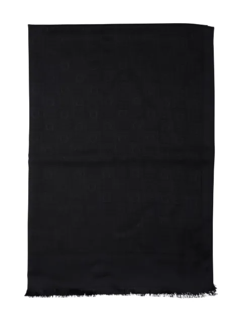 Ferragamo monogrammed fringed scarf
