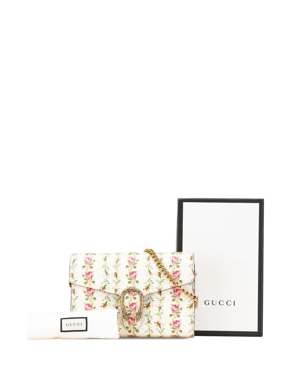 Gucci Pre-Owned Borsa a tracolla Dionysus mini Limited Edition in pelle con stampa floreale e catena 2016-2024 | Image 6