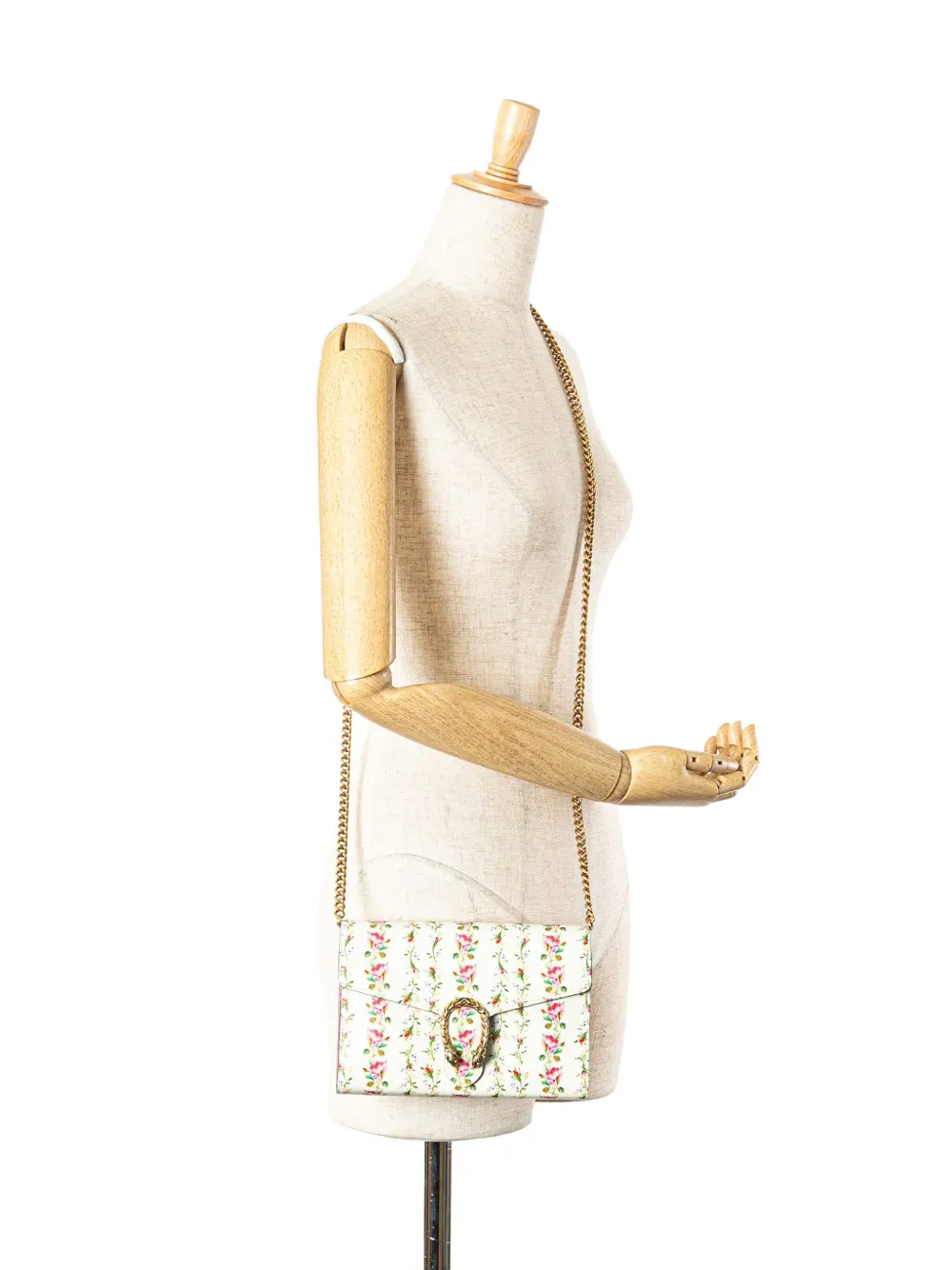 Gucci Pre-Owned Borsa a tracolla Dionysus mini Limited Edition in pelle con stampa floreale e catena 2016-2024 | Image 7