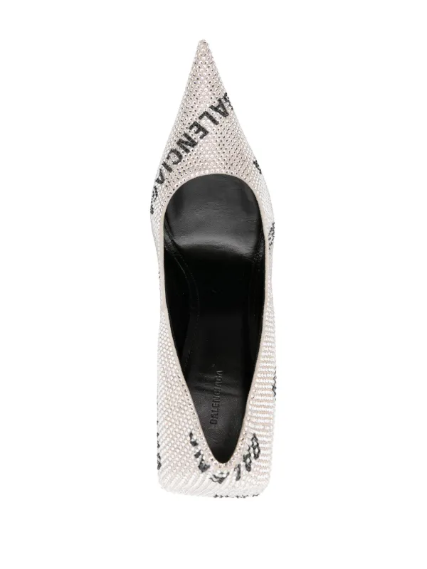 Balenciaga 110mm Square Knife Pumps | Silver | FARFETCH