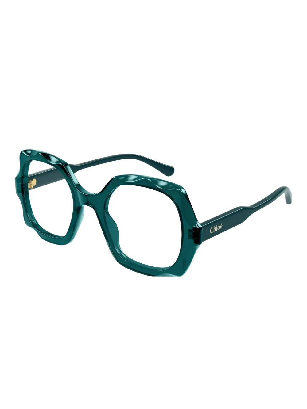 Chloé Eyewear Bril met geometrisch montuur Groen