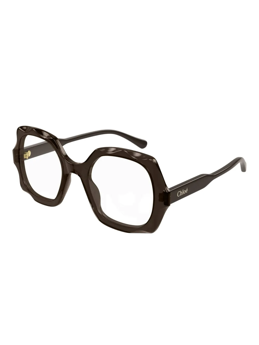 Chloé Eyewear Bril met geometrisch montuur Bruin