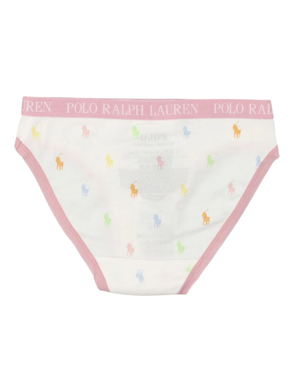 POLO RALPH LAUREN KIDS Drie slips met logoband Wit