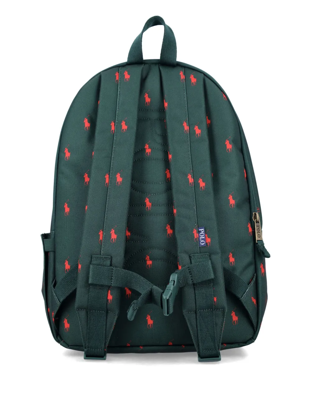 POLO RALPH LAUREN KIDS Polo Pony-print backpack - Groen