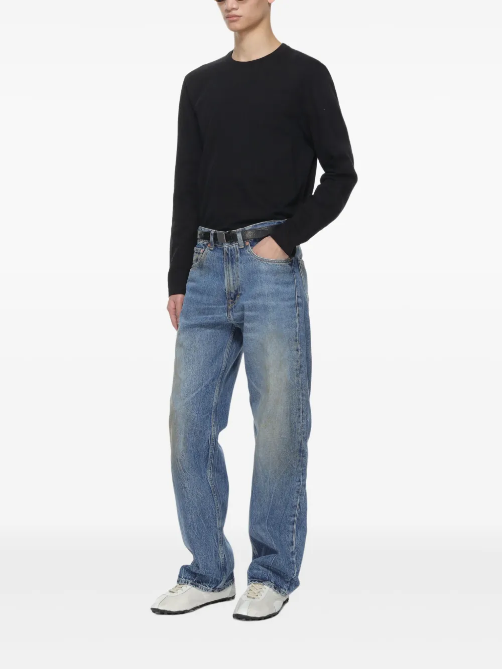 Jil Sander Lichtgewicht trui Zwart