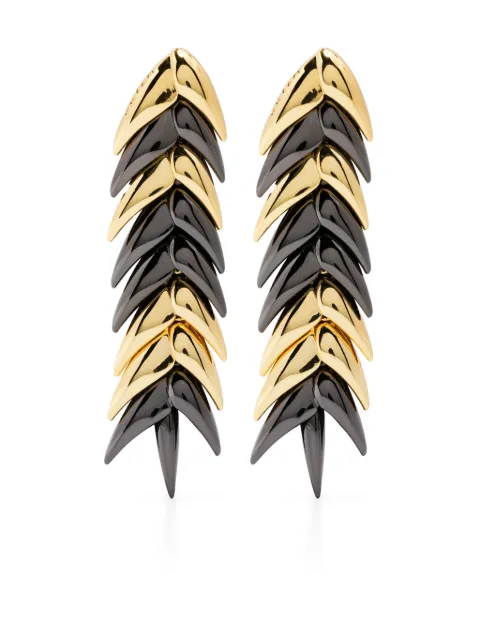 Bevza Burned Spikelet earrings