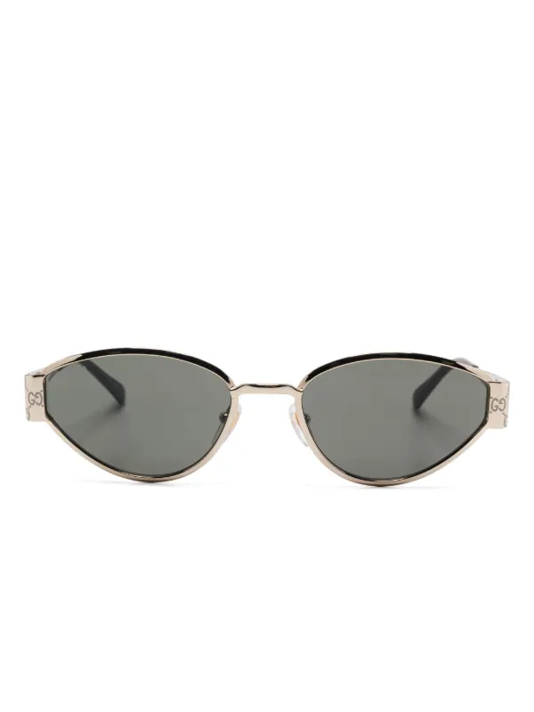 Gucci Eyewear オーバルフレーム サングラス | ゴールドトーン 