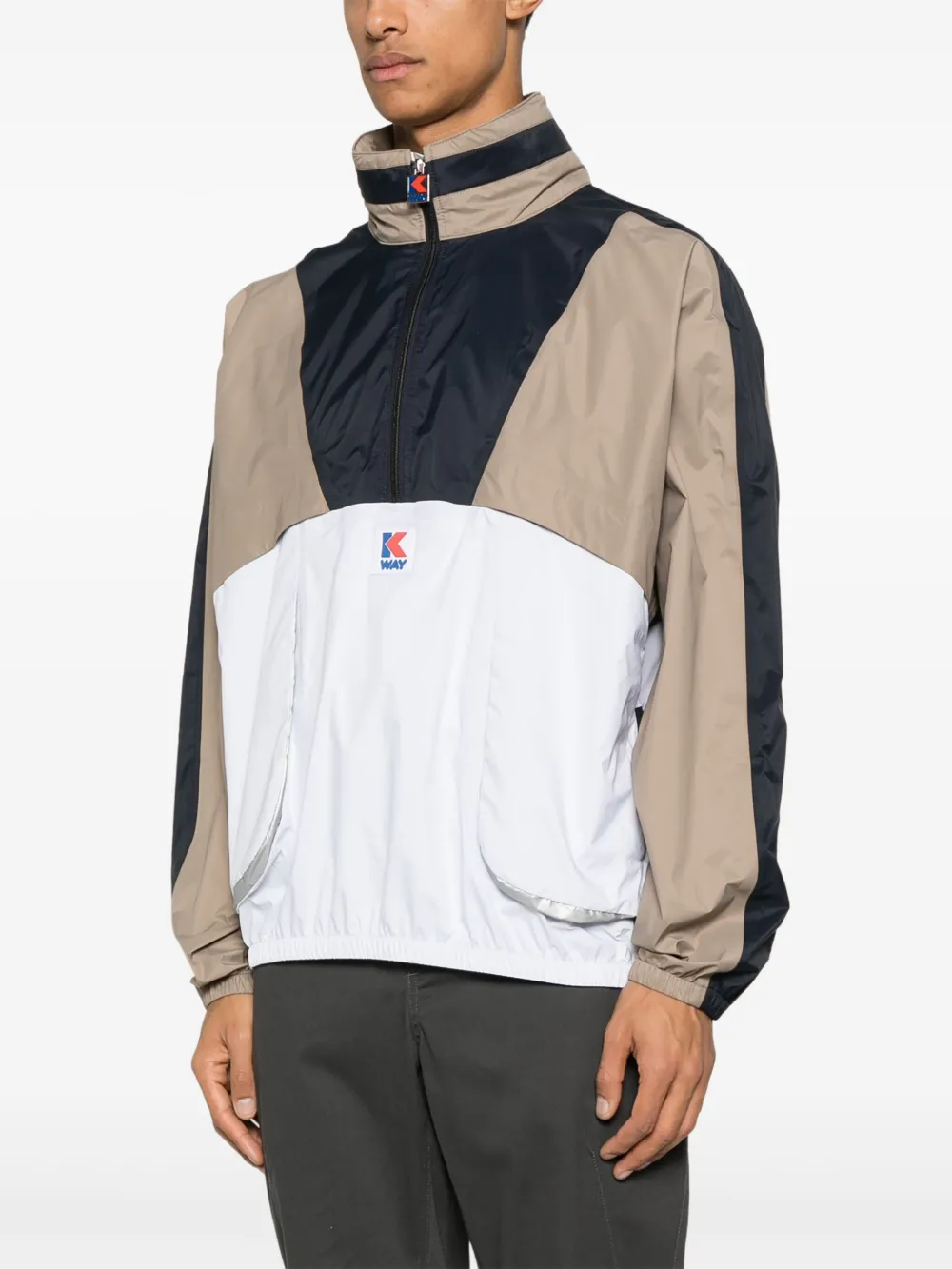 K-Way Jack met colourblocking Wit