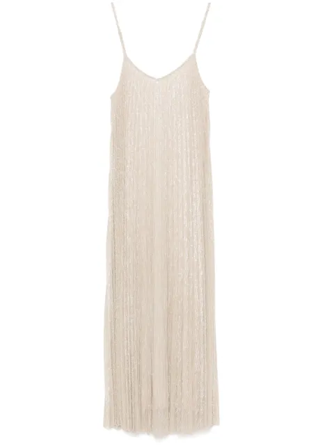 kaos vestido midi con detalle de pliegues