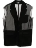 Black Comme Des Garçons sleeveless blazer
