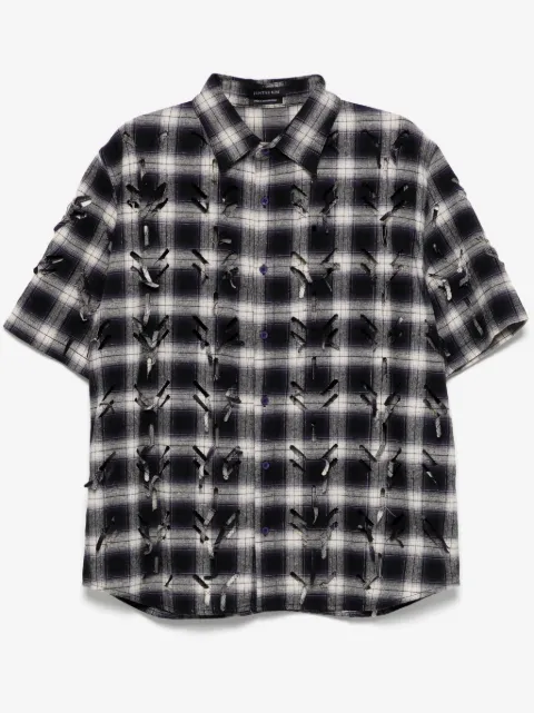 JUNTAE KIM laser-slashed shirt