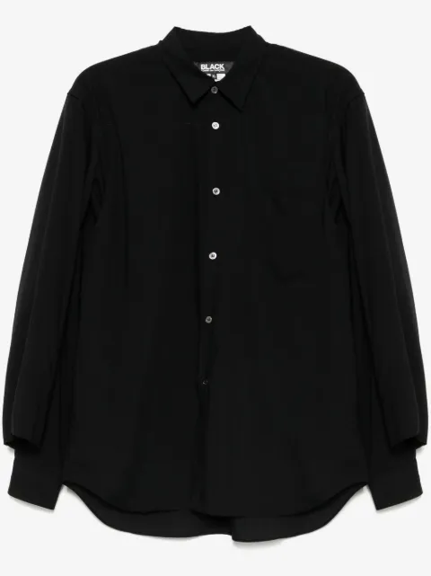 Black Comme Des Garçons camisa manga larga
