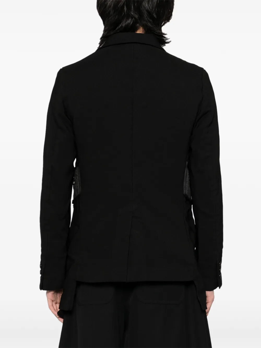 Black Comme Des Garçons Blazer met enkele rij knopen Zwart