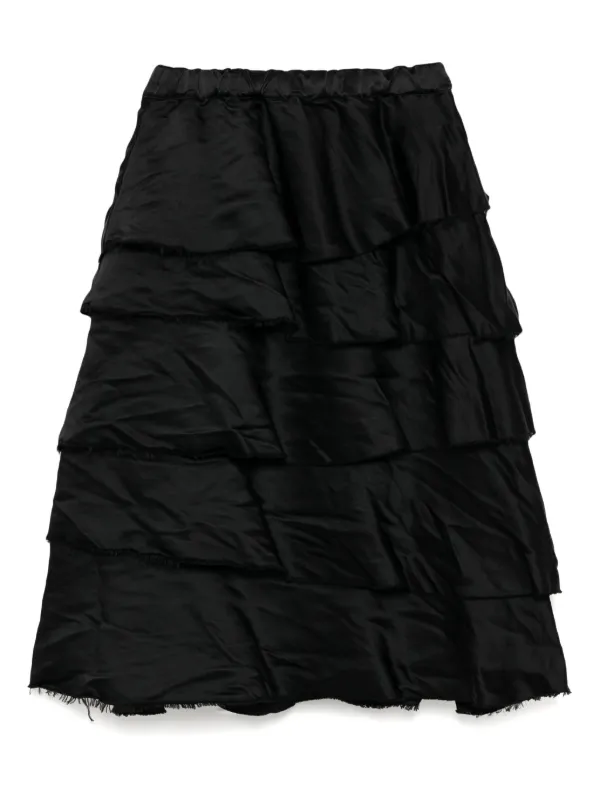 BLACK COMME des GARCONS 黒いスカート ！。！。 Black Comme Des Garçons レイヤード スカート | ブラック