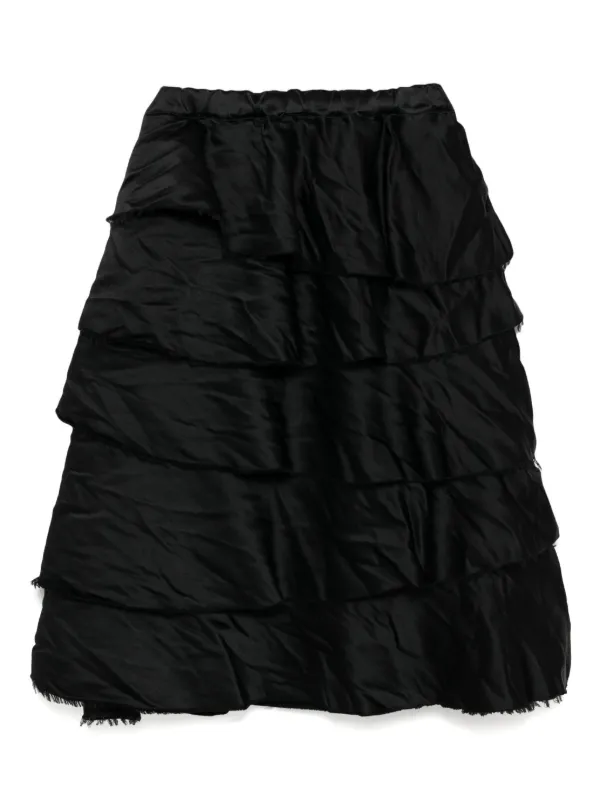 Black Comme Des Garçons レイヤード スカート | ブラック | FARFETCH JP