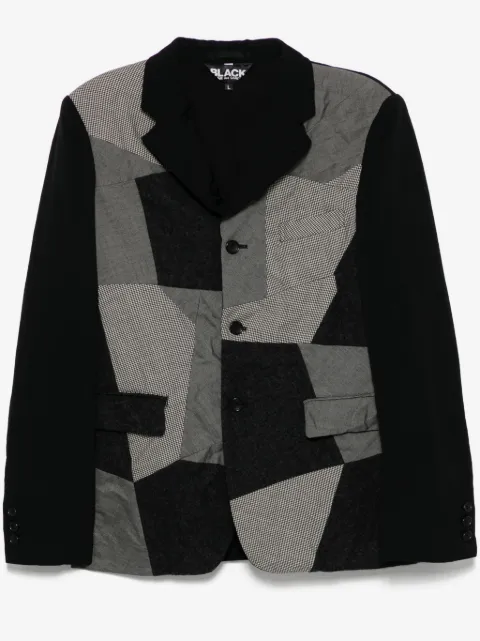 Black Comme Des Garçons blazer con paneles