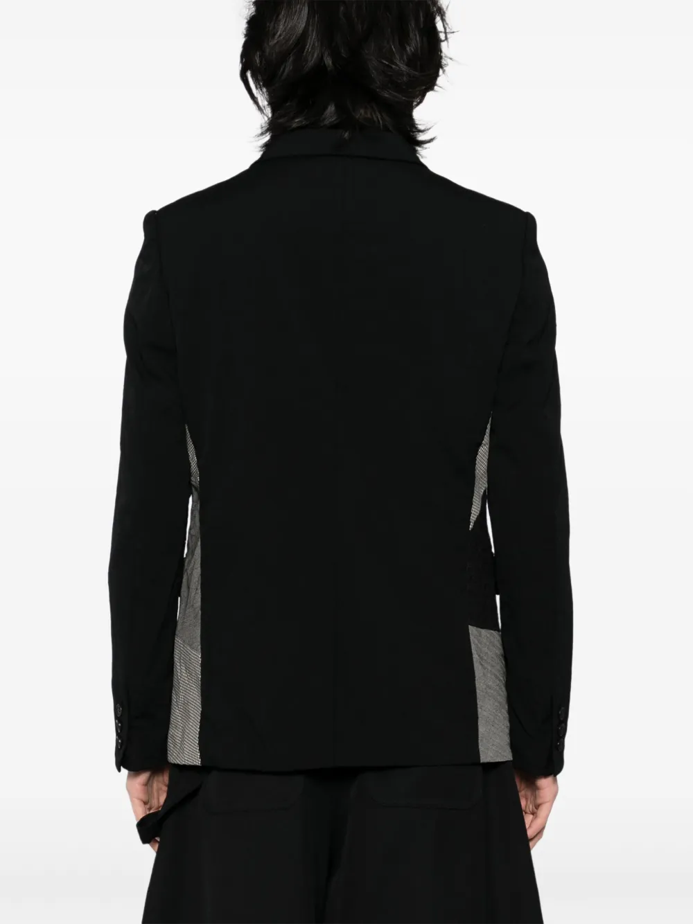 Black Comme Des Garçons Blazer met vlakken Zwart