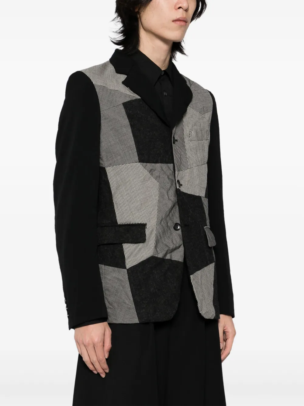 Black Comme Des Garçons Blazer met vlakken Zwart