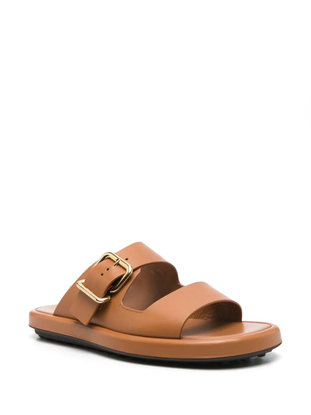 Tod's leather slides Brown